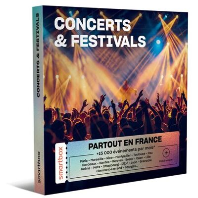 Coffret cadeau Smartbox Concerts & Festivals - Publicité Coffret cadeau Smartbox Concerts & Festivals - Publicité