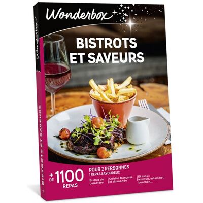 Coffret cadeau Wonderbox Bistrots et saveurs Edition 2025 - Publicité Coffret cadeau Wonderbox Bistrots et saveurs Edition 2025 - Publicité