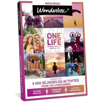 Coffret Cadeau Wonderbox One Life Sensation - Publicité Coffret Cadeau Wonderbox One Life Sensation - Publicité