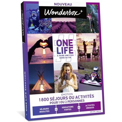 Coffret Cadeau Wonderbox One Life Emotion - Publicité Coffret Cadeau Wonderbox One Life Emotion - Publicité