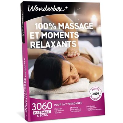 Coffret cadeau Wonderbox 100% Massage et moments relaxants - Publicité Coffret cadeau Wonderbox 100% Massage et moments relaxants - Publicité