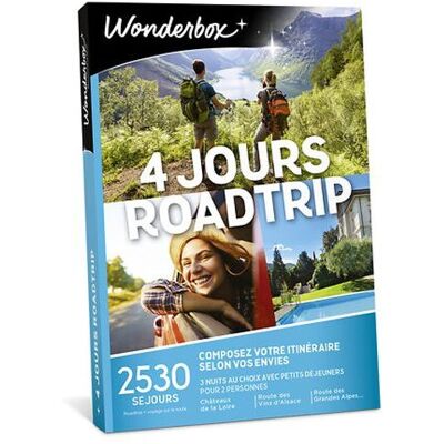 Coffret cadeau Wonderbox 4 Jours Road Trip - Publicité Coffret cadeau Wonderbox 4 Jours Road Trip - Publicité