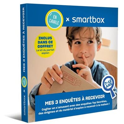 Coffret cadeau SmartBox En cavale Mes 3 enquêtes à recevoir 7-12 ans - Publicité Coffret cadeau SmartBox En cavale Mes 3 enquêtes à recevoir 7-12 ans - Publicité