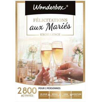 Coffret cadeau Wonderbox Félicitations aux Mariés Excellence - Publicité Coffret cadeau Wonderbox Félicitations aux Mariés Excellence - Publicité