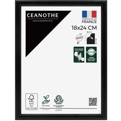 Non communiqué Cadre Photo 18x24 cm Noir pour exposition - Convient au Petit Souvenir Décoration et A5 – Verre acrylique Incassable Collection Essentiel - Fabriqué en France Noir - Publicité Non communiqué Cadre Photo 18x24 cm Noir pour exposition - Convient au Petit Souvenir Décoration et A5 – Verre acrylique Incassable Collection Essentiel - Fabriqué en France Noir - Publicité