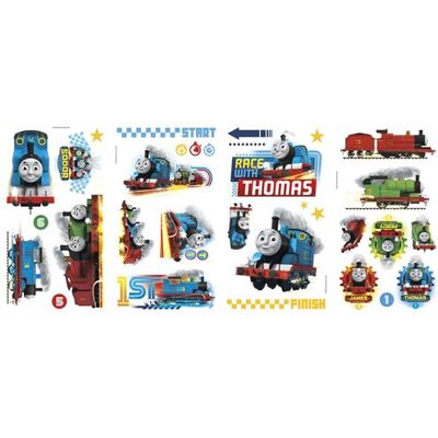 RoomMates stickers muraux Thomas le Train vinyle 30 pièces Multicolors - Publicité RoomMates stickers muraux Thomas le Train vinyle 30 pièces Multicolors - Publicité