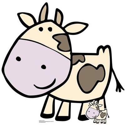 Figurine en Carton Vache Mignonne Animaux de Ferme - 103cm - Publicité Figurine en Carton Vache Mignonne Animaux de Ferme - 103cm - Publicité