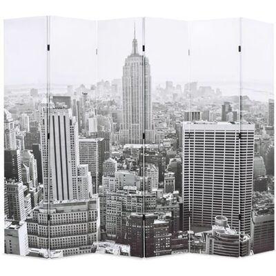vidaXL Kamerscherm New York bij daglicht 228x170 cm zwart en wit245860 - Publicité vidaXL Kamerscherm New York bij daglicht 228x170 cm zwart en wit245860 - Publicité