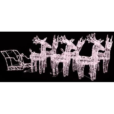 Non communiqué vidaXL Kerstversiering rendieren en slee 320 LED's acryl3100423 Warm white - Publicité Non communiqué vidaXL Kerstversiering rendieren en slee 320 LED's acryl3100423 Warm white - Publicité