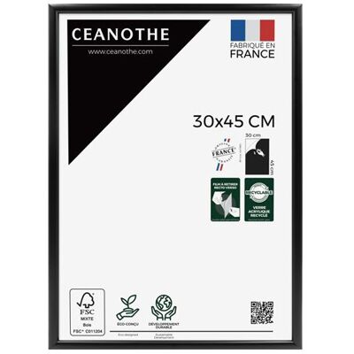 Non communiqué Cadre Photo 30x45 cm Noir pour exposition - Convient au Photos Mariage A4 – Verre acrylique Incassable Collection Essentiel - Fabriqué en France Noir - Publicité Non communiqué Cadre Photo 30x45 cm Noir pour exposition - Convient au Photos Mariage A4 – Verre acrylique Incassable Collection Essentiel - Fabriqué en France Noir - Publicité