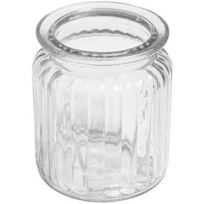 Rayher Récipient en verre avec rainures 270 ml Transparent - Publicité Rayher Récipient en verre avec rainures 270 ml Transparent - Publicité