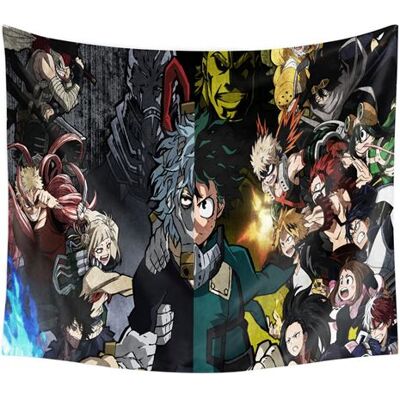 Non communiqué Tapisserie murale en polyester My Hero Academia décorations pour la maison – 130*150cm (gris) gris - Publicité Non communiqué Tapisserie murale en polyester My Hero Academia décorations pour la maison – 130*150cm (gris) gris - Publicité