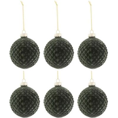 J-Line Boule de Noël en Velours et Verre Vert Foncé - Boule de Noël - Publicité J-Line Boule de Noël en Velours et Verre Vert Foncé - Boule de Noël - Publicité