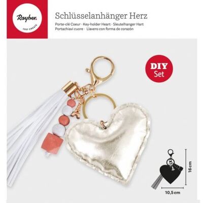 Rayher Kit DIY porte-clé coeur - Publicité Rayher Kit DIY porte-clé coeur - Publicité