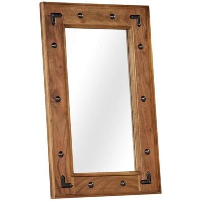vidaXL Miroir Bois d'acacia massif 50 x 80 cm Marron - Publicité vidaXL Miroir Bois d'acacia massif 50 x 80 cm Marron - Publicité