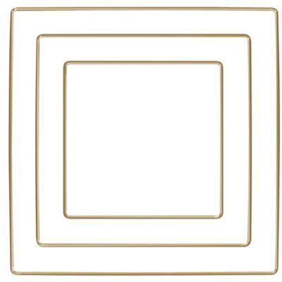 Non communiqué 3 Anneaux en métal carré doré - 20, 25 et 30 cm Doré - Publicité Non communiqué 3 Anneaux en métal carré doré - 20, 25 et 30 cm Doré - Publicité