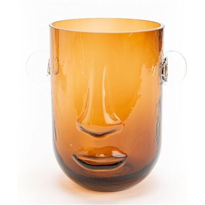 Non communiqué Vase visage marron - Amadeus - Marron - Verre Marron - Publicité Non communiqué Vase visage marron - Amadeus - Marron - Verre Marron - Publicité