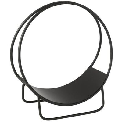 Non communiqué Range-Buches en Métal "Mark" 55cm Noir Noir - Publicité Non communiqué Range-Buches en Métal "Mark" 55cm Noir Noir - Publicité