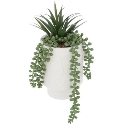Non communiqué Atmosphera Créateur d'intérieur - Plante Artificielle en Pot "Visage" 25cm Blanc Blanc - Publicité Non communiqué Atmosphera Créateur d'intérieur - Plante Artificielle en Pot "Visage" 25cm Blanc Blanc - Publicité