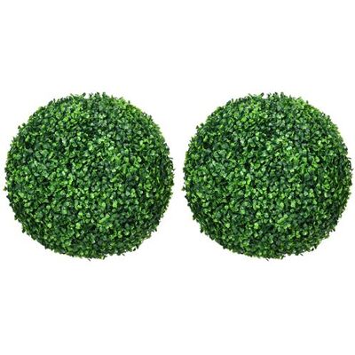 Non communiqué Lot de 2 buis artificiels topiaires artificielles en forme de boule Ø 40 cm PE vert Vert - Publicité Non communiqué Lot de 2 buis artificiels topiaires artificielles en forme de boule Ø 40 cm PE vert Vert - Publicité