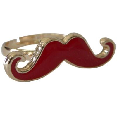 Bague Moustache rouge Multicolore - Publicité Bague Moustache rouge Multicolore - Publicité