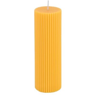 Non communiqué bougie pilier cire cannelée 15x5cm 30h moutarde - générique 13293-23 Jaune - Publicité Non communiqué bougie pilier cire cannelée 15x5cm 30h moutarde - générique 13293-23 Jaune - Publicité