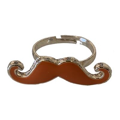 Bague Moustache orange Multicolore - Publicité Bague Moustache orange Multicolore - Publicité
