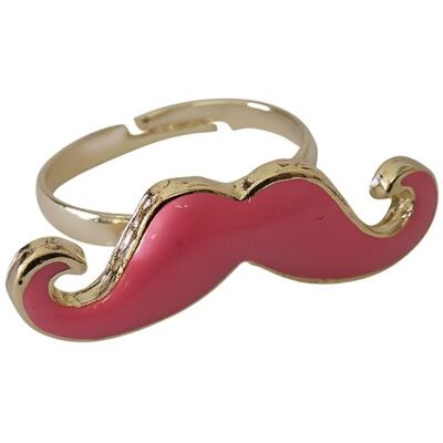 Bague Moustache Rose Multicolore - Publicité Bague Moustache Rose Multicolore - Publicité