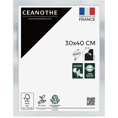 Non communiqué Cadre photo Precious acier 30x40 cm CEANOTHE en résine recyclée Verre acrylique Incassable - Fabriqué en France Acier - Publicité Non communiqué Cadre photo Precious acier 30x40 cm CEANOTHE en résine recyclée Verre acrylique Incassable - Fabriqué en France Acier - Publicité