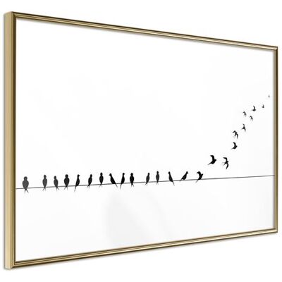 Artgeist Birds On A Wire - Affiche 45x30 - Publicité Artgeist Birds On A Wire - Affiche 45x30 - Publicité