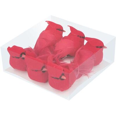 Artemio Set 6 oiseaux rouges en papier sur pince Rouge - Publicité Artemio Set 6 oiseaux rouges en papier sur pince Rouge - Publicité