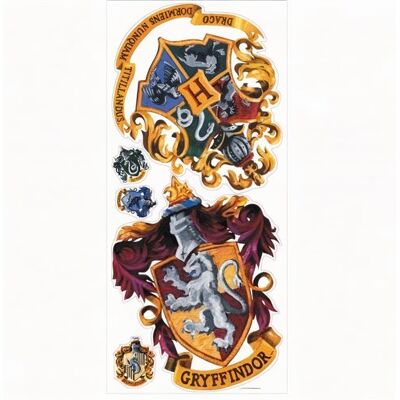 RoomMates stickers muraux Vinyle blason Poudlard 5 pièces Multicolors - Publicité RoomMates stickers muraux Vinyle blason Poudlard 5 pièces Multicolors - Publicité