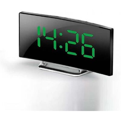Non communiqué LINFE Réveil multifonctionnel à LED avec miroir, horloge miroir avec affichage de la température et de la date, détection automatique, vert vert - Publicité Non communiqué LINFE Réveil multifonctionnel à LED avec miroir, horloge miroir avec affichage de la température et de la date, détection automatique, vert vert - Publicité