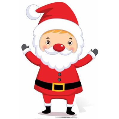 Générique STAR CUTOUTS Figurine en carton Père Noël les bras levés -Haut 87 cm Rouge - Publicité Générique STAR CUTOUTS Figurine en carton Père Noël les bras levés -Haut 87 cm Rouge - Publicité