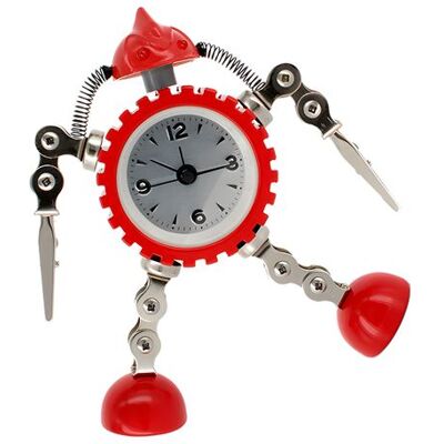 Non communiqué Réveil - Robot Timer Rouge - Pylones Rouge - Publicité Non communiqué Réveil - Robot Timer Rouge - Pylones Rouge - Publicité