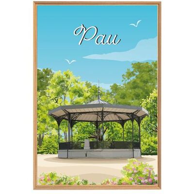 Non communiqué Tableau mural illustration kiosque jardin Pau CEANOTHE 65x97 cm Vert - Fabriqué en France Vert - Publicité Non communiqué Tableau mural illustration kiosque jardin Pau CEANOTHE 65x97 cm Vert - Fabriqué en France Vert - Publicité