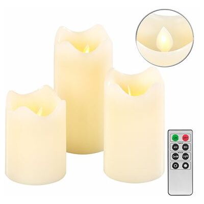 Non communiqué Britesta : 3 bougies télécommandées en cire véritable à luminosité variable et effet flamme - Publicité Non communiqué Britesta : 3 bougies télécommandées en cire véritable à luminosité variable et effet flamme - Publicité