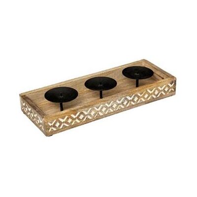Non communiqué Atmosphera Créateur d'intérieur - Photophore en Bois Hacienda 35cm Naturel naturel - Publicité Non communiqué Atmosphera Créateur d'intérieur - Photophore en Bois Hacienda 35cm Naturel naturel - Publicité