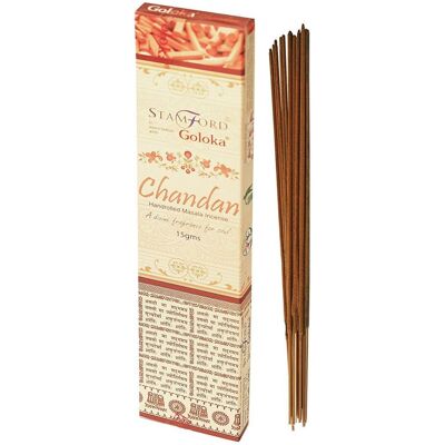Goloka Chandan Lot de bâtonnets d'encens - Publicité Goloka Chandan Lot de bâtonnets d'encens - Publicité