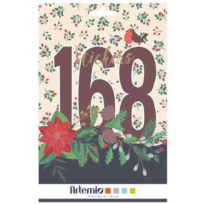 Artemio Livre 168 autocollants Merry Christmas Rouge - Publicité Artemio Livre 168 autocollants Merry Christmas Rouge - Publicité