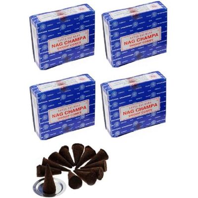 Non communiqué Cônes d'encens à brûler - Naturel - 4 boîtes de 10 - Satya Sai Baba Nag Champa - Publicité Non communiqué Cônes d'encens à brûler - Naturel - 4 boîtes de 10 - Satya Sai Baba Nag Champa - Publicité