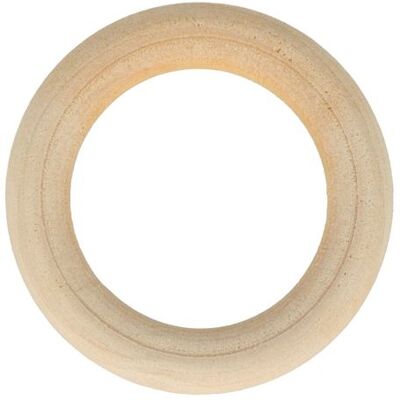 Non communiqué 6 anneaux en bois 4 cm Beige - Publicité Non communiqué 6 anneaux en bois 4 cm Beige - Publicité