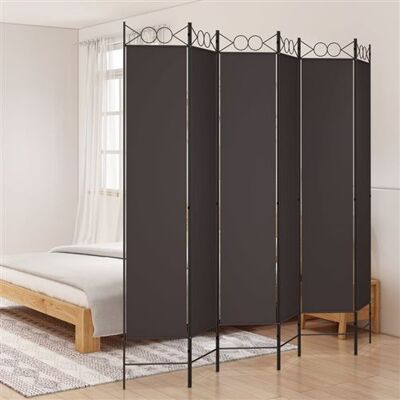 Non communiqué vidaXL Cloison de séparation 6 panneaux Marron 240x220 cm Tissu Marron - Publicité Non communiqué vidaXL Cloison de séparation 6 panneaux Marron 240x220 cm Tissu Marron - Publicité