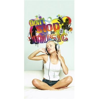 KOMAR Dont Stop the music, Sticker murale - 100x70 cm Multicolors - Publicité KOMAR Dont Stop the music, Sticker murale - 100x70 cm Multicolors - Publicité