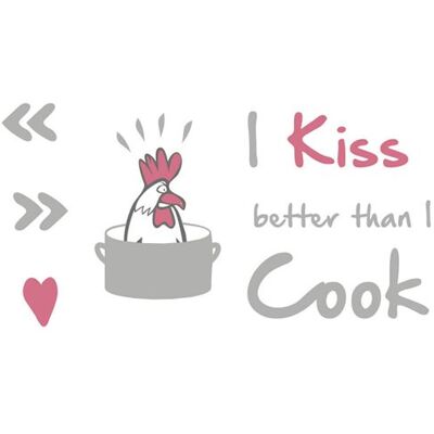 KOMAR Sticker mural avec texte -I kiss better than.. - 50x70 cm Multicolors - Publicité KOMAR Sticker mural avec texte -I kiss better than.. - 50x70 cm Multicolors - Publicité