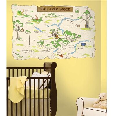 RoomMates - RMK1502SLM - Pooh - Carte - Stickers mural - Publicité RoomMates - RMK1502SLM - Pooh - Carte - Stickers mural - Publicité