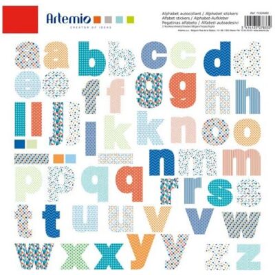 Artemio Alphabet autocollant en couleurs Multicolore - Publicité Artemio Alphabet autocollant en couleurs Multicolore - Publicité