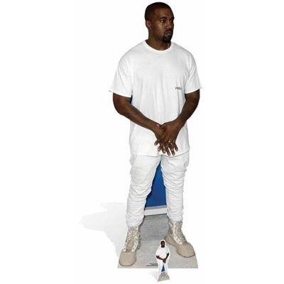 Générique STAR CUTOUTS Figurine en carton Kanye West (T-shirt) 166cm Multicolors - Publicité Générique STAR CUTOUTS Figurine en carton Kanye West (T-shirt) 166cm Multicolors - Publicité