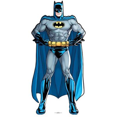 Générique STAR CUTOUTS Figurine en carton Batman rétro (année 1950) DC Comics Hauteur 92 cm Bleu - Publicité Générique STAR CUTOUTS Figurine en carton Batman rétro (année 1950) DC Comics Hauteur 92 cm Bleu - Publicité