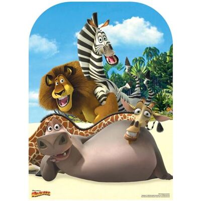 Générique STAR CUTOUTS Figurine en carton Passe tête Disney Madagascar zèbre, lion, girafe et hippopotame Hauteur 130 cm Bleu - Publicité Générique STAR CUTOUTS Figurine en carton Passe tête Disney Madagascar zèbre, lion, girafe et hippopotame Hauteur 130 cm Bleu - Publicité